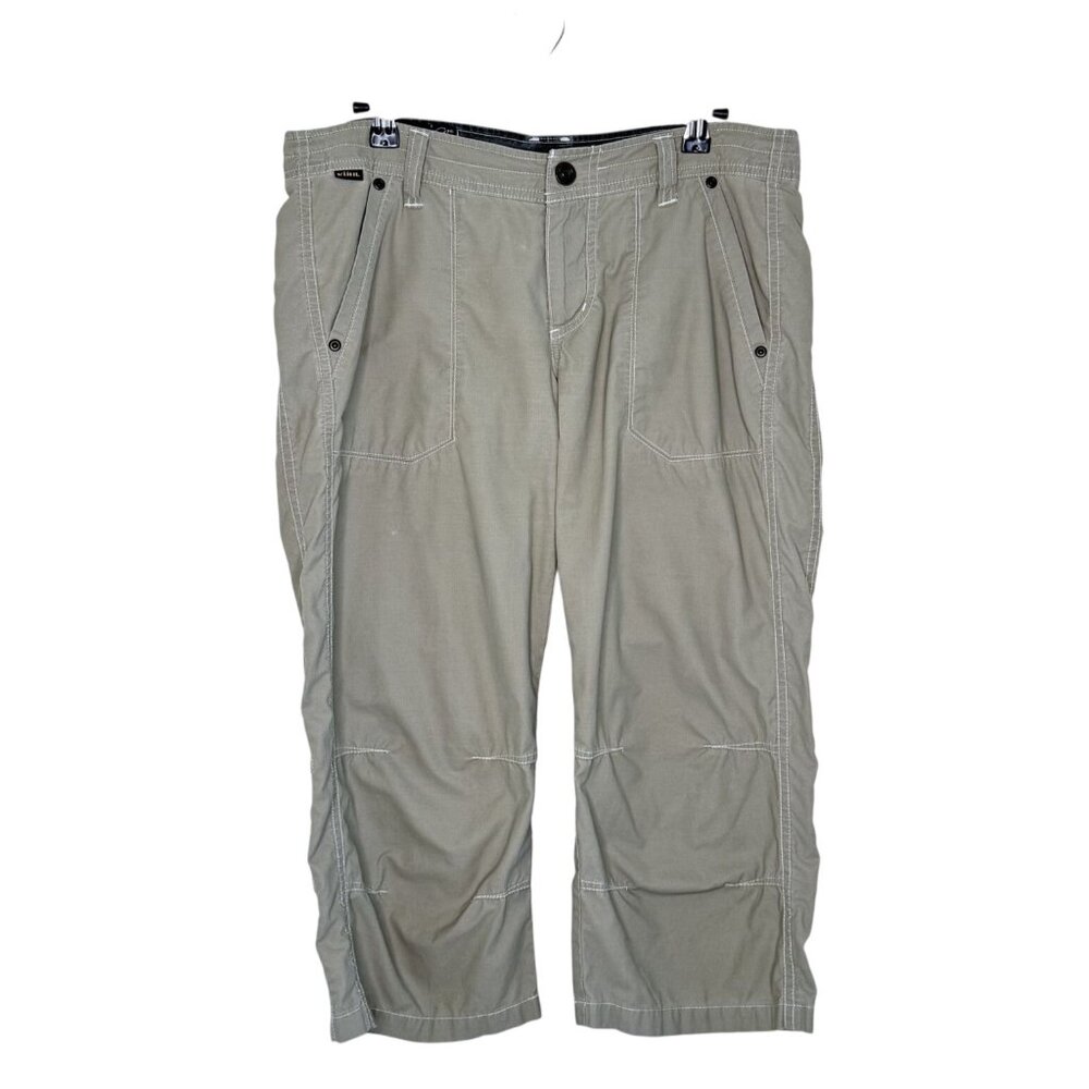 Kuhl Womens Hiking Capri Pants W/ Embroidered Flowers, 6